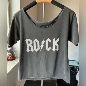 Zadig & Voltaire Gray 'ROCK' Graphic Short Sleeve Tee